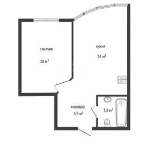 1-к квартира, вторичка, 31м2, 14/16 этаж