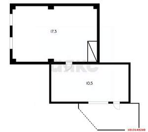 1-к квартира, вторичка, 28м2, 2/2 этаж