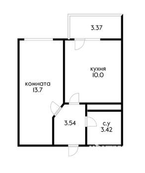 1-к квартира, вторичка, 31м2, 23/24 этаж