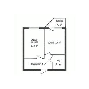 1-к квартира, вторичка, 31м2, 1/6 этаж
