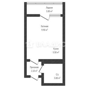 Студия квартира, вторичка, 21м2, 11/17 этаж