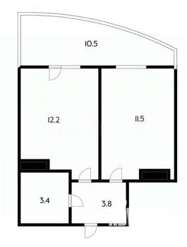 1-к квартира, вторичка, 41м2, 5/10 этаж