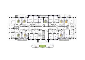 2-к квартира, вторичка, 57м2, 2/16 этаж