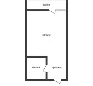 Студия квартира, вторичка, 23м2, 6/19 этаж