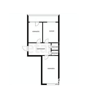 2-к квартира, вторичка, 44м2, 3/6 этаж