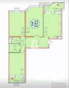 3-к квартира, вторичка, 85м2, 3/15 этаж