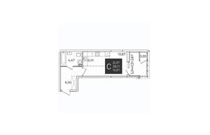 Студия квартира, вторичка, 32м2, 4/21 этаж
