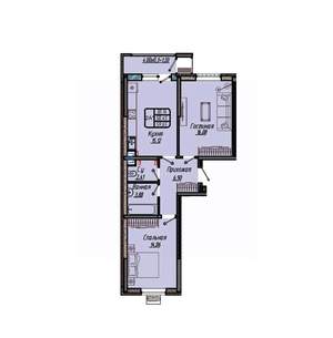 2-к квартира, вторичка, 60м2, 15/18 этаж