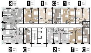 2-к квартира, строящийся дом, 54м2, 9/16 этаж