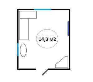 Студия квартира, вторичка, 14м2, 2/3 этаж
