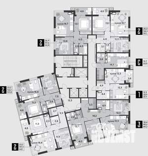 3-к квартира, вторичка, 89м2, 14/18 этаж