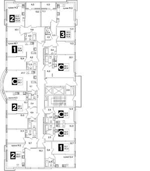 2-к квартира, вторичка, 61м2, 12/16 этаж