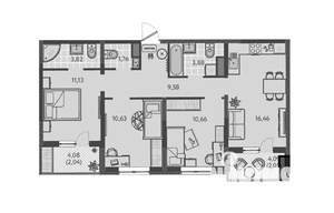 3-к квартира, вторичка, 72м2, 7/9 этаж