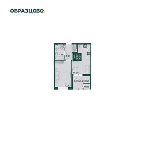 1-к квартира, вторичка, 38м2, 7/18 этаж