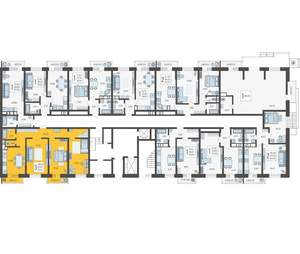 3-к квартира, строящийся дом, 85м2, 1/12 этаж