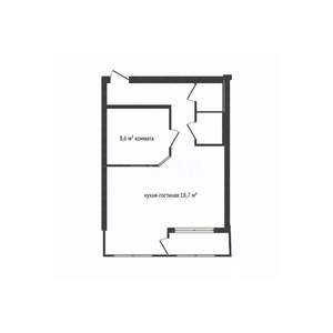 1-к квартира, вторичка, 37м2, 3/5 этаж