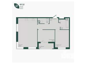 2-к квартира, вторичка, 67м2, 3/18 этаж