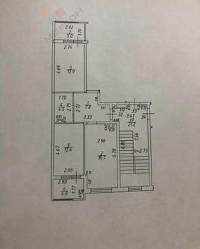 2-к квартира, вторичка, 54м2, 2/3 этаж