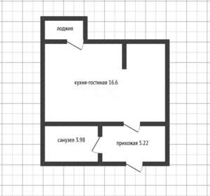 Студия квартира, вторичка, 27м2, 14/22 этаж