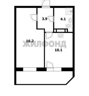 1-к квартира, вторичка, 36м2, 1/16 этаж
