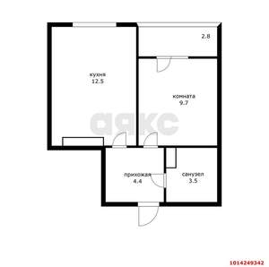 1-к квартира, вторичка, 34м2, 5/16 этаж