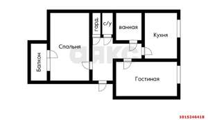2-к квартира, вторичка, 46м2, 3/5 этаж
