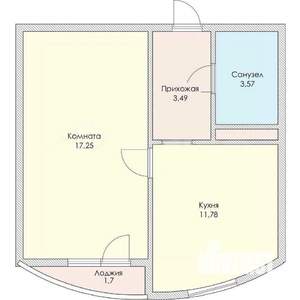 1-к квартира, вторичка, 38м2, 1/10 этаж