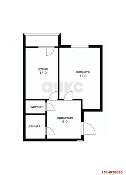 1-к квартира, вторичка, 42м2, 4/7 этаж