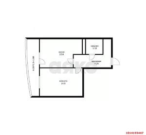 1-к квартира, вторичка, 45м2, 1/18 этаж