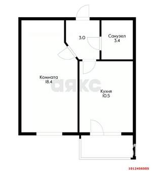 1-к квартира, вторичка, 39м2, 5/6 этаж
