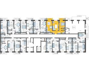 2-к квартира, строящийся дом, 60м2, 1/12 этаж