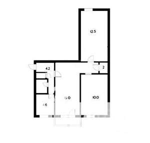 3-к квартира, вторичка, 56м2, 2/5 этаж