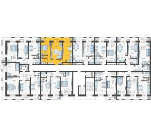 2-к квартира, строящийся дом, 60м2, 8/12 этаж