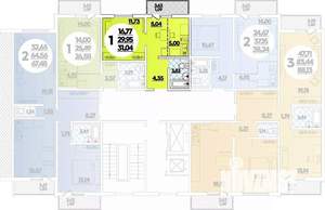 Студия квартира, строящийся дом, 31м2, 1/16 этаж