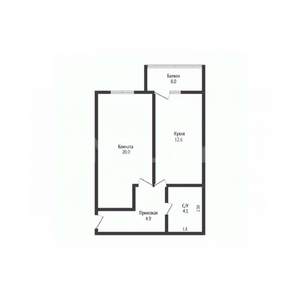 1-к квартира, вторичка, 48м2, 12/18 этаж