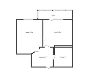 1-к квартира, вторичка, 40м2, 6/16 этаж