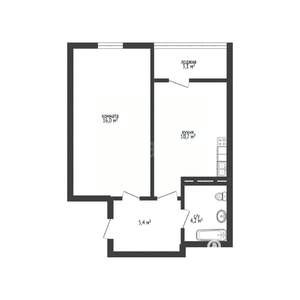 1-к квартира, вторичка, 36м2, 16/16 этаж