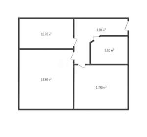 2-к квартира, вторичка, 57м2, 3/6 этаж