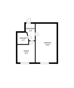 1-к квартира, вторичка, 31м2, 3/5 этаж