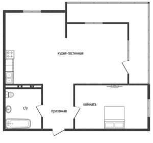 2-к квартира, вторичка, 50м2, 8/19 этаж