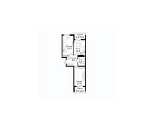 2-к квартира, вторичка, 63м2, 22/23 этаж