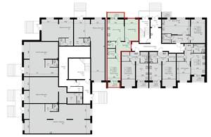 2-к квартира, строящийся дом, 64м2, 1/3 этаж