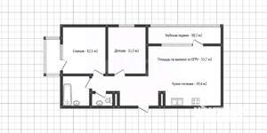 2-к квартира, вторичка, 56м2, 8/10 этаж