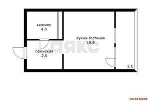 Студия квартира, вторичка, 20м2, 1/24 этаж