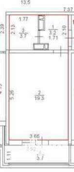 Студия квартира, сданный дом, 26м2, 19/23 этаж