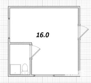 Студия квартира, вторичка, 16м2, 5/5 этаж