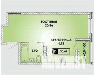 Студия квартира, вторичка, 31м2, 15/18 этаж