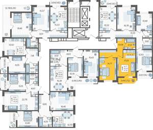 1-к квартира, строящийся дом, 47м2, 17/23 этаж