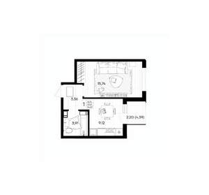 1-к квартира, вторичка, 34м2, 4/9 этаж