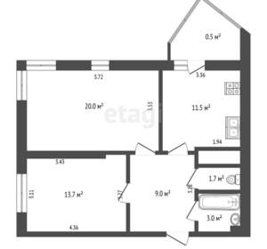 2-к квартира, вторичка, 60м2, 3/25 этаж